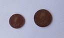 Lot de 2 monnaies île Maurice - 2 cents 1924 - 5 cents 1923