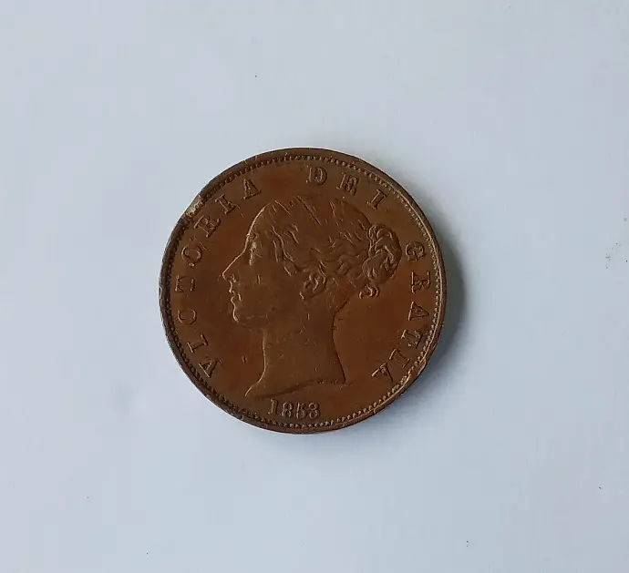 Demi penny Victoria - 1853