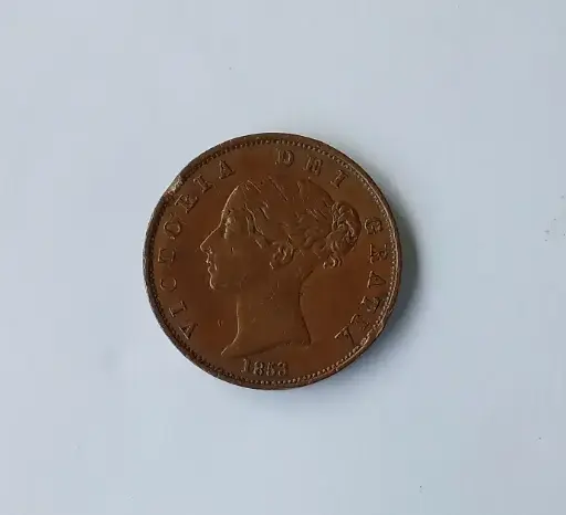 Demi penny Victoria - 1853